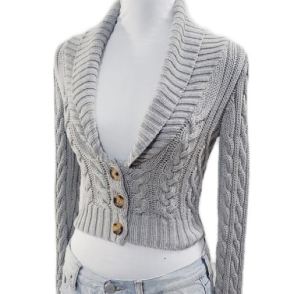 Proenza Schouler for Target Grey Cropped Cardigan - Picture 2 of 7